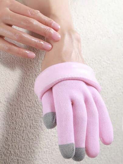 Touch Screen Friendly Whitening & Moisturizing Gloves. Ideal For Operating Smartphones And Tablets. Reusable Coated Gloves, Perfect For Applying Aloe Vera Gel, Moisturizing Cream, Lotion Or Serum To Achieve Soft And Smooth Skin.