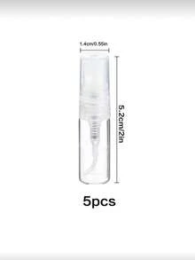 5pcs Refillable Perfume Spray Bottles, 2ml Portable Leak-Proof Mini Perfume Bottles, Suitable For Wallet, Handbag, Travel Essentials - Clear - View 6