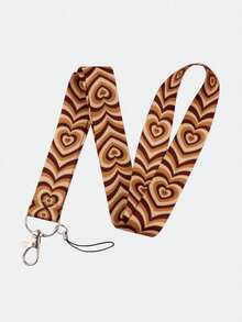 1条时尚飞天小女警爱心图案手机挂绳，长款多色丝带，心形钥匙卡套挂绳，可用于挂通行证、交通卡、工作许可证、场地证明、音乐会、鸡尾酒会等场合。非常适合送给男朋友、女朋友、家人，兼具学校、哥特风和Y2K风格。 - 彩色 - 查看 9