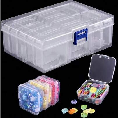 DIY Diamond Painting Storage Box, Nail Art Jewelry Diamond Mosaic Storage Container, Multi-Function Storage Box