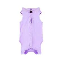 1件猫咪绝育服，母猫断奶服，术后防舔服，轻薄透气，适合春夏穿着，四脚猫咪宠物服装 - 紫色 - 查看 10