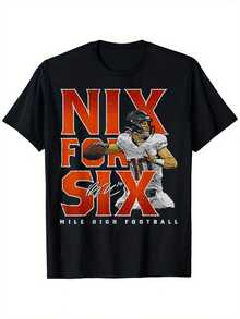 Camiseta de hombre 100% algodón con diseño de fútbol - camiseta negra casual a la moda con diseño "NIX for SIX" es el regalo perfecto para los fanáticos del deporte. Tallas S-XXXL, peso del tejido 180 g por metro cuadrado. Camiseta de uso casual con temática deportiva, tela suave. Disponible en tiendas locales, . Algodón suave y cómodo. Disfruta de un descuento especial. Adecuada para Pascua, Halloween, Día de Acción de Gracias, etc. - Negro - Ver 2