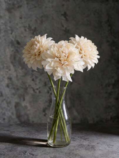 1支/3支装 11英寸人造大丽花 - 高级仿真花，奢华家居装饰，不褪色花卉摆设，适用于餐桌/咖啡厅/摄影