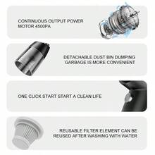 SOKANY 3000PA Mini Vacuum, 4-In-1 Blower Pump, Brushless Motor, USB With 2000mAh, For Car/Home/Office/Camping/Keyboard Cleaning. - A - View 10
