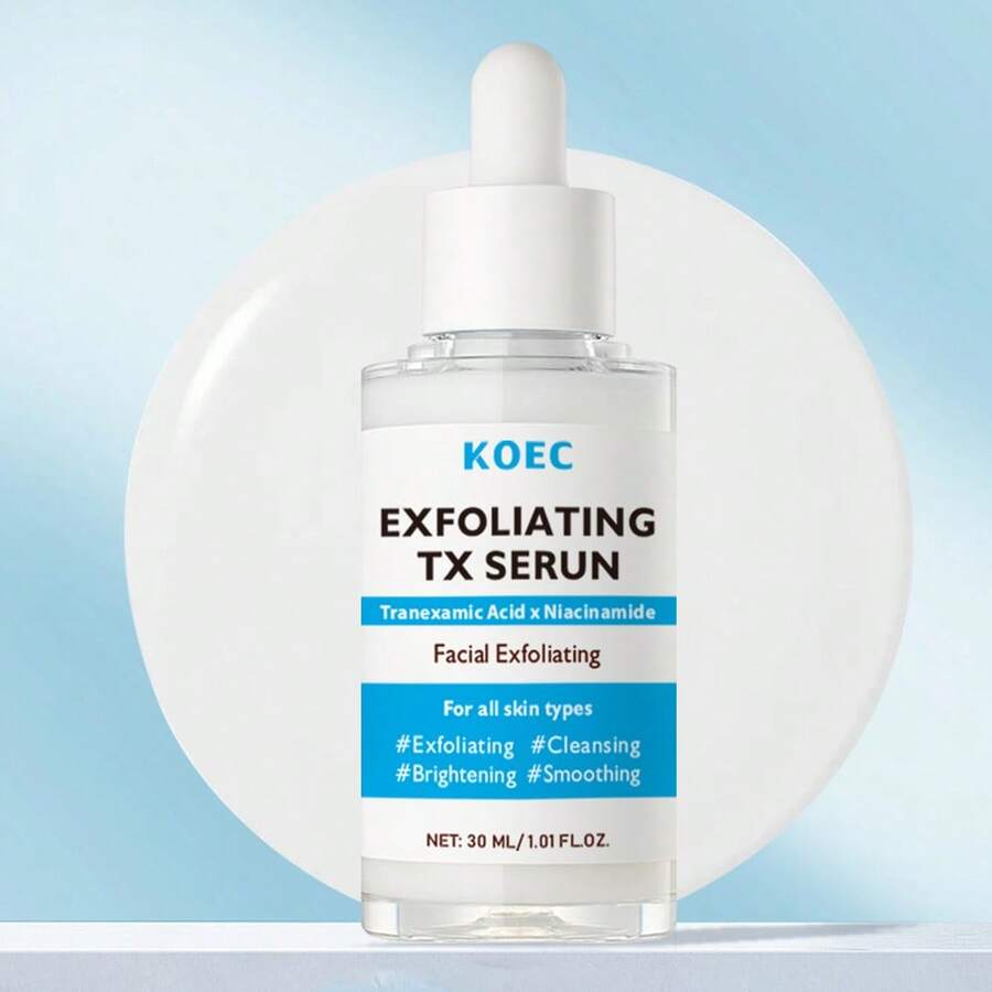 KOEC TX去角质精华液，蕴含烟酰胺和氨甲环酸，温和去除角质，改善肤色不均和粗糙肤质，淡化细纹，日常柔滑肌肤护理 - EXFOLIATING TX SERUM - 查看 1