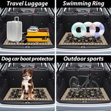1PC Universal Car Trunk Mat 29" X 39", Beige Bohemian Style All Weather Trunk Protection Cargo Liner, Durable Cargo Mat Rear Trunk Liner,Stylish Vehicle Interior Accessories Suitable For Most Car Models  , Car Acessesories ,Car Essentials , Car Acessesories Women  ,Trunk Organizer  ,Car Decor. - Phong cách Bohemian - Xem 7