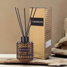Warmkiss Flameless Fragrance Diffuser, Rattan Fragrance Diffuser, Essential Oil Fragrance, Long-Lasting Aroma, Floral & Fruity Scent, Home Fragrance - Brown - View 5