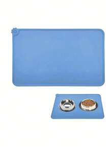 1 件 19*12 英寸硅胶宠物餐垫/防滑碗垫，可有效防止食物掉落和水洒在地上，宠物进食时不会受到干扰。硅胶垫。 - 查看 7