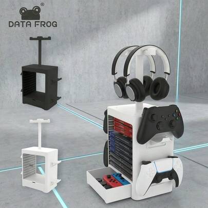 Data Frog Multifunctional Game Holder For Nintend O Switch PS 5 / 4 CD Disc Headphone Support Storage Bracket For Xbo X Series