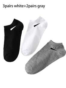 5/10/15/20/25/30 đôi tất thuyền cổ thấp họa tiết hình học unisex, thoải mái, thoáng khí, nhẹ, phù hợp cho mặc hàng ngày, thể thao, du lịch, đi học. - Nhiều màu - Xem 6