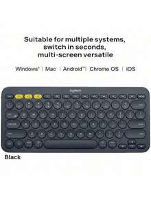 Logitech K380无线键盘，超长续航，即插即用，符合人体工学设计，兼容平板电脑、笔记本电脑、手机，轻巧便携 - 查看 4