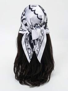 1件装抽象印花围巾、披肩、颈巾、头巾（女士款） - 彩色 - 查看 7