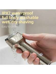 Máy cạo râu điện nam, 1 máy cạo râu một tốc độ, dùng để cạo đầu trọc, cạo mặt và tỉa râu, có màn hình LCD, quà tặng cho nam giới. - Nhiều màu - Xem 6