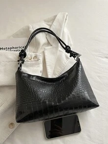 时尚简约新月形包，多功能斜挎单肩包，适合购物、装钱包、休闲出行，尤其适合年轻女性、大学生、职场新人、白领人士。也非常适合办公室、大学、工作、商务、通勤、户外活动、旅行和郊游等场合。 - 黑色 - 查看 8