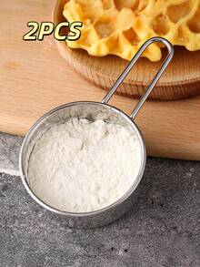 Rây bột mini cầm tay bằng thép không gỉ, mắt lưới 40, dùng để rây đường bột, bột ca cao, rây làm bánh dùng trong gia đình. - Xem 11