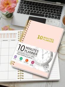 1pc Daily Planner Notebook, Record Daily Schedule, Book Or Document To Record And Arrange Plans, Email Records, Suitable For Office/Study, Teacher's Day Gift, Mother's Day Gift, Adult Gift - Multicolor - View 8