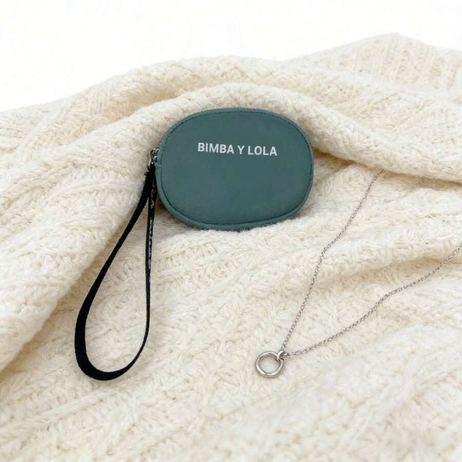 Monedero LOLA, Mini Clutch BIMBA, Bolso De Muñeca De Mujer, Ligero, With Cremallera. - 霜綠 - 查看 1