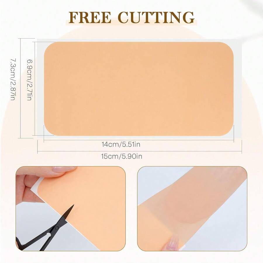 6片装超薄纹身遮盖胶带，纹身遮盖贴，隐形遮瑕贴 - 防汗防水，超薄隐形透气遮瑕垫，用于遮盖不想要的纹身和疤痕 - 6Pcs(膚色) - 查看 1