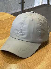 1 pieza Gorra de béisbol con letra bordada, resistente al viento, protección UV, diseño 3D, plegable, versátil de moda, estilo elegante, suave y cómoda, transpirable, multifuncional, favorecedora, adecuada para la playa, exteriores, viajes, senderismo, ciclismo, citas y diversas ocasiones - A - Ver 8