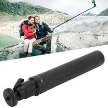 Gậy selfie kéo dài bằng hợp kim nhôm với đầu gimbal, điều chỉnh độ cao từ 18,5-70cm, có thể nghiêng 90°, vít 1/4" và tay cầm chống trượt, thích hợp cho gimbal điện thoại thông minh, camera hành động, vlog, livestream và du lịch. - Xem 8