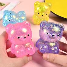 1PC Glitter Crystal Bear - Irresistible Soft  Squishy Glitter Filled Glitz Toy For Boys & Girls,Party Favors For Kids Squeeze Toy, Stress Relief Toy Squeeze Ball, Perfect For All Ages Austism,Ideal Holiday Gifts,Fun Cute Stuff,Birthday Gifts. - 1PCS-Random color - 查看 8