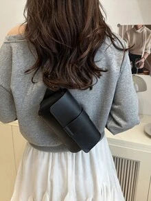 Túi đeo ngực/túi đeo hông/túi đeo chéo màu đen, dây đeo vai điều chỉnh được, khóa kéo, thích hợp cho hoạt động ngoài trời, thể thao, mua sắm, du lịch, nghỉ mát, quà tặng Ngày của Mẹ, quà tặng kỷ niệm, unisex. - màu đen - Xem 6