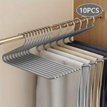 Bộ 10/20 móc treo quần hình con ngỗng, dụng cụ sắp xếp tủ quần áo tiết kiệm không gian, móc treo quần bằng kim loại kiểu mở, kẹp quần chống trượt dùng được cho cả nam và nữ, món quà lý tưởng. - Nhiều màu - Xem 5