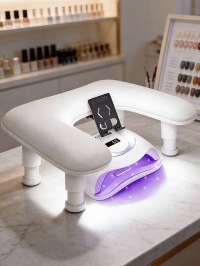 Giá đỡ tay làm móng chuyên nghiệp, phù hợp cho kỹ thuật viên làm móng, giá đỡ tay hình chữ U có thể điều chỉnh với miếng đệm da PU trắng mềm mại có thể tháo rời, gối đỡ móng chống trượt thoải mái, thích hợp cho tiệm nail, studio tại nhà và thực hành làm móng DIY, giá đỡ tay tiện dụng, phù hợp cho móng acrylic và gel, phụ kiện bàn làm việc của kỹ thuật viên làm móng, phù hợp cho người mới bắt đầu và chuyên nghiệp, món quà hoàn hảo cho nghệ sĩ làm móng, chủ tiệm nail và những người đam mê làm đẹp, lý tưởng cho quà Giáng sinh, sinh nhật và quà cảm ơn.