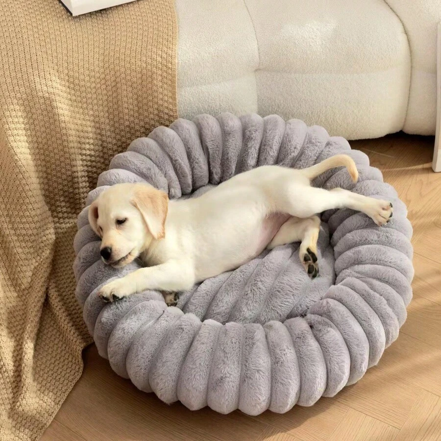 1pc Thick Plush Pet Bed, Warm And Comfortable Dog/Cat Bed Suitable For Small, Medium And Large Pets Indoor Use