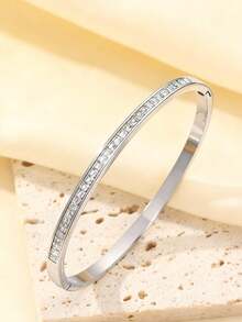 Đồng hồ nam bằng thép không gỉ mới, chống thấm nước, không phai màu, thiết kế đa dạng (chữ số La Mã, cỏ bốn lá, đá quý, v.v.), phụ kiện sang trọng tiện dụng cho người đi làm, có thể xếp chồng lên nhau, không gây dị ứng, thiết kế độc đáo, quà tặng ngày lễ. - Bạc - Xem 4