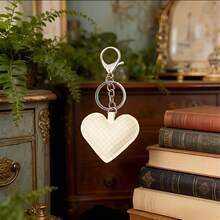 Móc khóa hình trái tim, thiết kế kẻ caro cổ điển, phụ kiện dành cho Ngày của Mẹ. - Nhiều màu - Xem 12