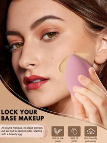 15PCS Makeup Tools Set Including:6PCS Triangle Powder Puffs+2PCS Makeup Sponges+3PCS Mini Makeup Sponges+3PCS Mini Air Cushion Powder Puffs+1Storage Container - Multicolor - View 5