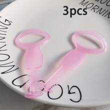 1/3/5件装三合一可重复使用睫毛膏防护罩睫毛梳眉刷眼部化妆工具，睫毛卡，睫毛画法辅助工具，眼线画法辅助工具，睫毛挡板，美容工具，精美礼品 - 彩色 - 查看 12