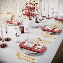 Gold Plastic Knives Heavy Duty 160 Pcs Gold Plastic Silverware Heavy Duty Disposable Silverware Set Disposable Knives Eating Utensils Sets Flatware Set For Parties Events - Gold - View 4
