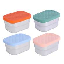 Bộ 2/4 hộp đựng thực phẩm bằng thép không gỉ tái sử dụng dung tích 230ml kèm nắp silicon, chống rò rỉ, thích hợp đựng đồ ăn nhẹ, trái cây, salad, dùng trong nhà bếp, dã ngoại, hộp cơm bento. - Nhiều màu - Xem 6