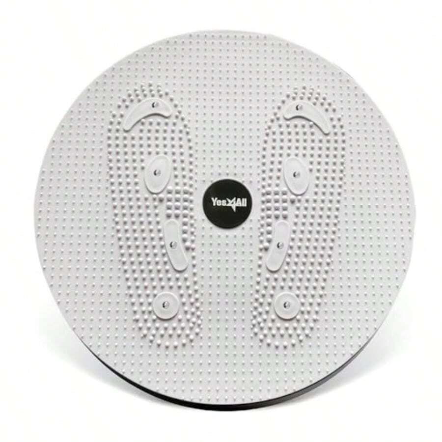 Yes4All XXL  Board máquina de ejercicio abdominal con 8 imanes y abalorio disco de torsión de cintura de 15 pulgadas para cualquier tamaño de pie entrenamiento abdominal moldear el cuerpo y adelgazar - A. Gris - Ver 1