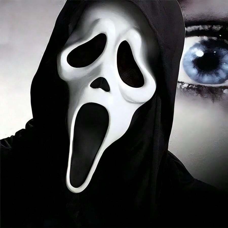 Mặt nạ Ghostface trong phim Scream, phụ kiện hóa trang sát thủ Halloween dành cho người lớn. - Xem 1