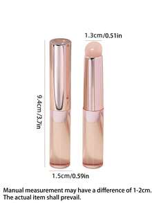 1pc Silicone Lip Concealer Makeup Brush, Pink Silicone Brush, Soft Silicone Lip Brush With Cap, Mini Lipstick Brush, Silicone Lip Brush With Cap, Smudge Brush, Portable Makeup Brush, Silicone Lip Brush With Cap, Mini Round Soft Anti-Dust Concealer Brush, Multi-Function Smudge Lipstick Brush, Suitable For Lip Balm, Lip Gloss, Lipstick - Multicolor - View 2