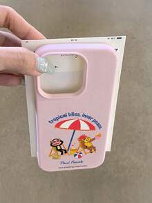 Ốp điện thoại Paul Frank chính hãng, họa tiết vải thiều, chống sốc toàn thân, có nắp bảo vệ camera, họa tiết khỉ và gấu đi biển, thiết kế mới cho iPhone 13/14/15/16/17 Pro Max - Nhiều màu - Xem 7