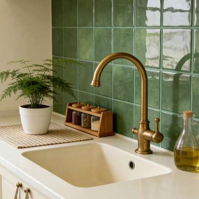 WoStick 4/10/20 Blatt 9''x9'' Abziehbare und klebende Küchenrückwand, selbstklebende wasserdichte quadratische Fliesenaufkleber für das Badezimmer - Smaragdgrün