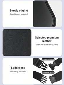 High Quality PU Leather Car Seat Storage Bag With Tablet And Cup Holder | Multi-Compartment Design For Snacks, Tissues, Water Bottles | Suitable For SUV, Pickup, Sedan Backseat | Convenient Travel Accessory - Style a - View 4