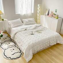 1 pieza Edredón de verano de gasa con burbujas, ultra suave y amigable con la piel, edredón de aire acondicionado, adecuado para todas las estaciones, para usar como manta ligera en el dormitorio o la sala de estar - Caqui - Ver 5