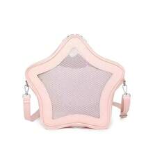 Original Cute Kawaii Ita Bag Anime Five Pointed Star Two-Dimensional Crossbody Bag Street Fashion Ulzzang Shoulder Bag - 粉色 - 查看 2