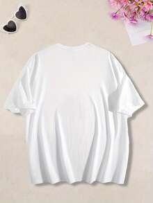 100%  Cotton T Shirt for Woman Summer, Spring, Vacation, Travel, Party, Outdoor And Indoor Leisure Outfits, Suitable For All Seasons Gift,Women's Chic 'Ciao Bella' Golden Print Cotton T-Shirt, Short Sleeve Round Neck Casual Top, Elegant and Comfortable Fit - Weiss - Übersicht 2