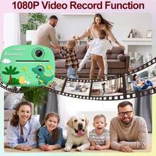 Kids Children Instant Camera Instant Print With Digital Camera 1080P Camera 48MP Ultra-Clear Photos Lightweight And Portable Camera Toy Kids Camera For Kids Camera Children's Camera For Boys And Girls Christmas, Birthdays Gifts For Girl And Boy - Multicolor - View 4