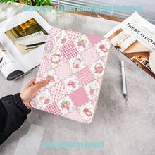 360° Rotating Tablet Case With Pencil Slot For IPad, Patchwork Design, 360° Rotation, Smart Sleep/Wake, Full Protection, Skin-Friendly Edges, Multi-Angle Stand, Transparent Acrylic Back, Pencil Slot, Precise Cutouts, Lightweight & Portable, Compatible With IPad Mini6/7, 2017-2021/10/11, Air1/2/3/4/5/6/7, Pro 10.5/11/12.9/13 Inch - Multicolor - View 3