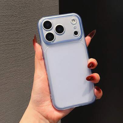 1 ốp lưng điện thoại màu xanh hoàng gia tối giản trong suốt - Bề mặt mờ, bán trong suốt, cảm giác thân thiện với da, chống sốc, chống trượt và chống trầy xước, dành riêng cho iPhone 17 Pro Max, tương thích với các dòng 17/16/15/14/13/12/11, món quà hoàn hảo cho Ngày Valentine / Năm mới.