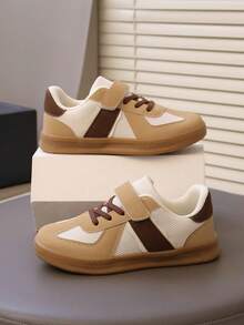 New Colorblock Sneakers, Retro Outdoor Sports Casual Shoes For Toddler Boys And Girls - Apricot - View 19