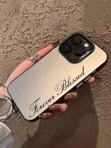 Fashionable Letter Design Phone Case Compatible With IPhone 17, 16, 15, 14, 13, 12, 11 Pro Max, X, XR, XS Max, 8, 7 Plus, With Shock-Resistant Matte Back Cover Compatible With Samsung Series - Style1 (1PCS) - View 4
