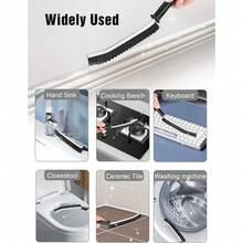3 Pack Hard Bristle Crevice Cleaning Brush - Multifunctional Gap Small Cleaning Brush For Bathroom, Kitchen, Living Room, Grout, Window, Vehicle, Faucets, Toilet - Default - View 4